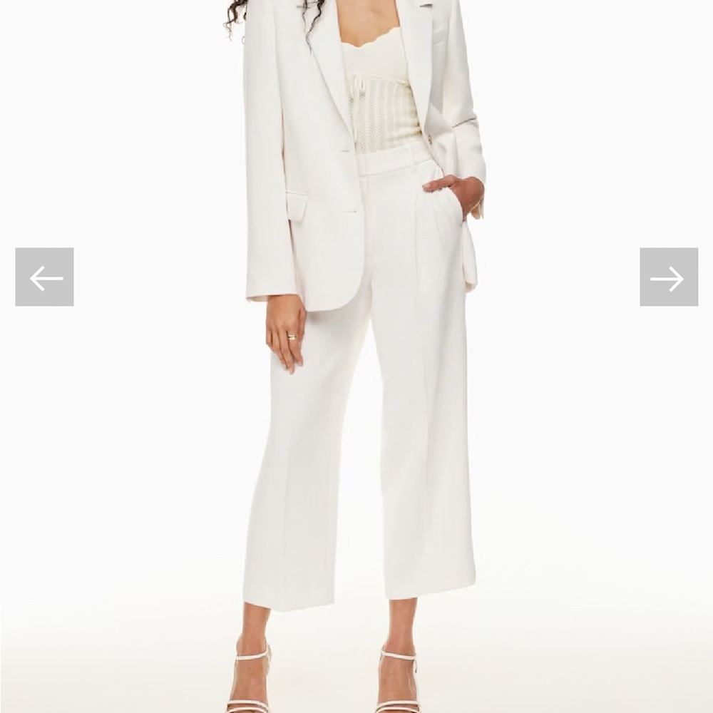 Aritzia Wilfred Cropped Effortless Pants - Light Birch